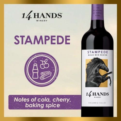 14 Hands Stampede Red Blend Washington Red Wine Perspective: top