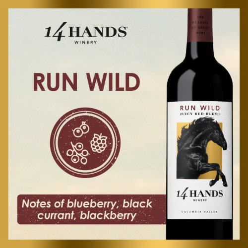14 Hands Run Wild Juicy Red Blend Washington Wine Perspective: top