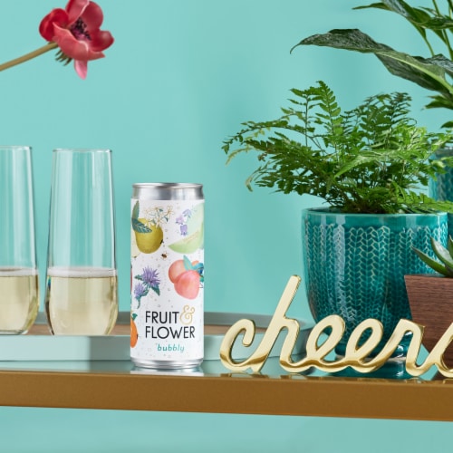 Fruit & Flower Bubbly Washington State Sparkling White Wine Perspective: top
