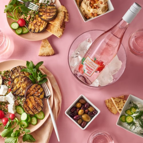 Chateau Ste Michelle Elements Strawberry Hibiscus Rose Wine Perspective: top