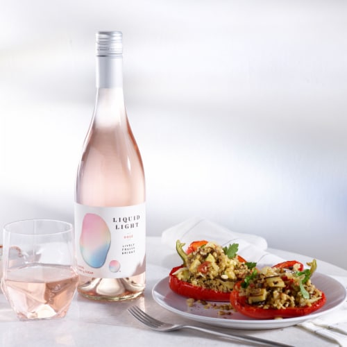 Liquid Light Rosé Washington Low Calorie Low Sugar Low Carb Rosé Wine Perspective: top