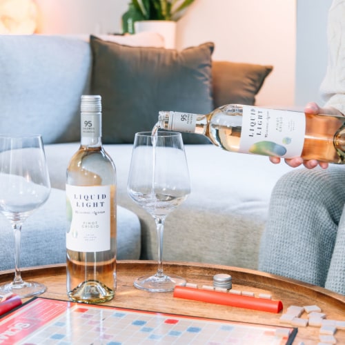 Liquid Light Pinot Grigio Washington White Wine Perspective: top