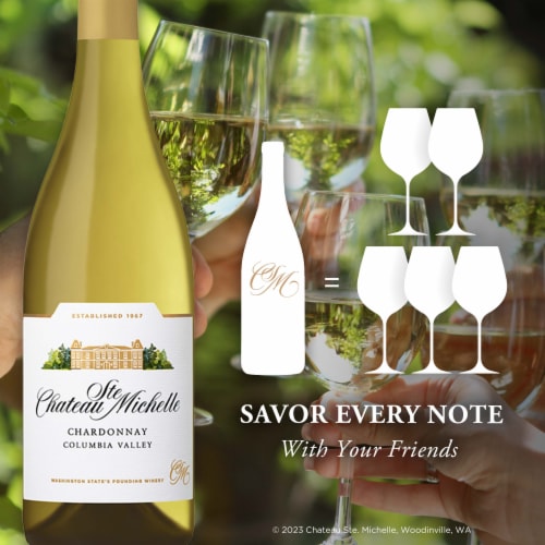 Chateau Ste Michelle Columbia Valley Chardonnay Washington White Wine Perspective: top