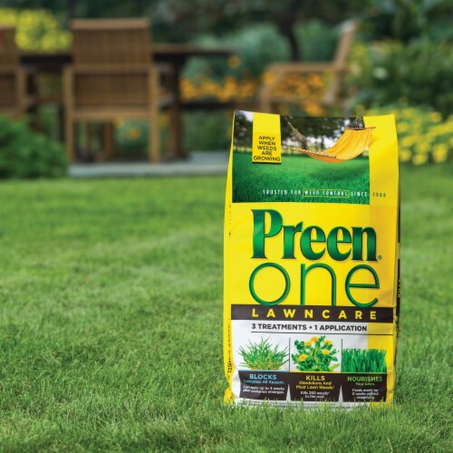 Preen One Lawncare Weed & Feed Lawn Fertilizer For Multiple Grasses 5000 sq ft