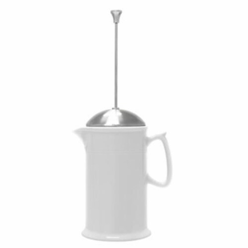 Chantal® White Ceramic French Press Perspective: top