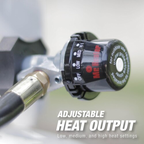 Mr. Heater 15K BTU Single Tank Top Portable Propane Radiant Heater, Silver Perspective: top