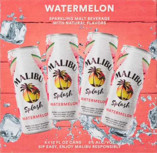 Malibu® Sparkling Watermelon Malt Beverage Perspective: top