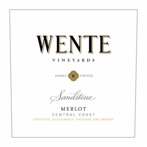 Wente Vineyards Sandstone Merlot California Red Wine Perspective: top
