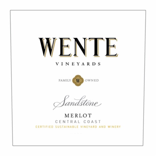 Wente Vineyards Sandstone Merlot California Red Wine Perspective: top