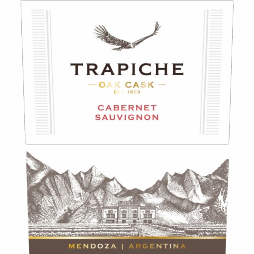 Trapiche Oak Cask Cabernet Sauvignon Argentinian Red Wine Perspective: top