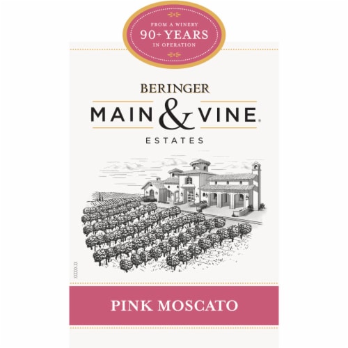 Beringer Main & Vine Pink Moscato California Rose Wine Perspective: top