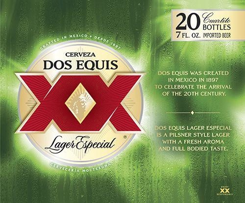Dos Equis Lager Beer Perspective: top