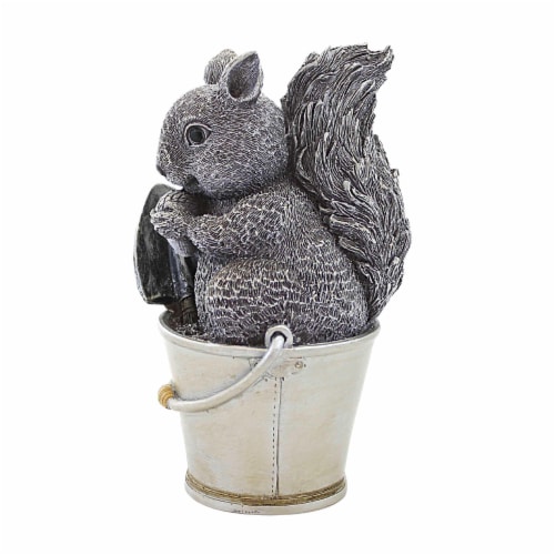 Home & Garden Squirrel In Bucket Pudgy Pal Polyresin Acorn Trowel 19012. Perspective: top