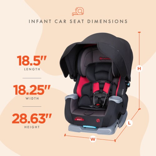 Baby Trend Cover Me 4 in 1 Convertible Car Seat w Canopy Scooter Black Red 1 Piece Harris Teeter