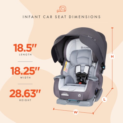 Baby Trend Cover Me 4 in 1 Convertible Car Seat with Adjustable Canopy, Stormy Perspective: top