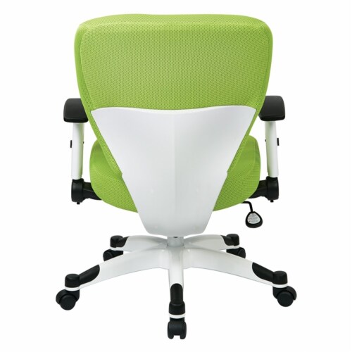 Office Star Products Mesh Seat and Back Manager's Chair in Green Mesh 