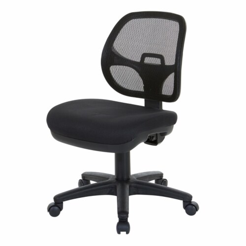 ProGrid Ergonomic Task Office Chair in Coal Black Perspective: top