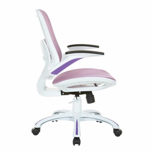 Riley white mesh seat office chair with discount and back