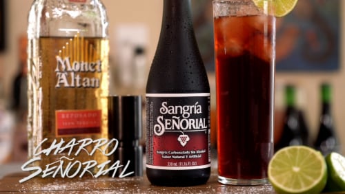 Sangria Senorial Non-Alcoholic Sangria Soda Perspective: top