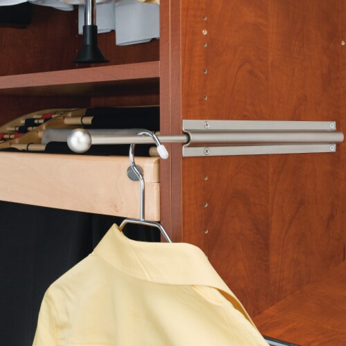 Rev-A-Shelf CVL-12-SN 12-Inch Extendable Closet Valet Clothes Rod, Satin Nickel Perspective: top