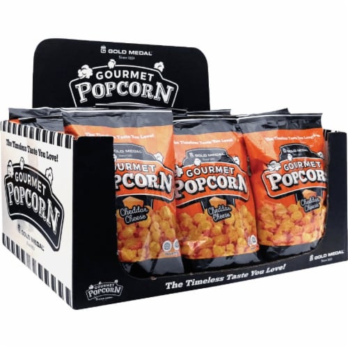 Gold Medal Gourmet 6.6 Oz. Cheddar Cheese Popcorn 3736 Perspective: top