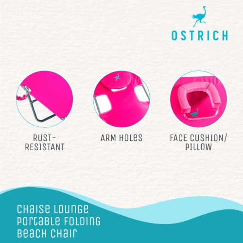 Ostrich chaise lounge folding sales portable sunbathing poolside beach chair