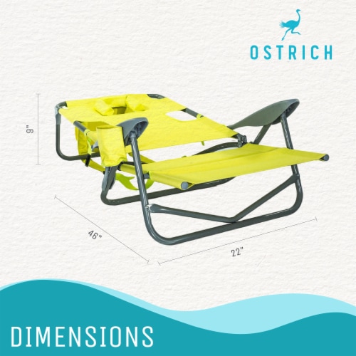 Ostrich On Your Back Outdoor Lounge 5 Position Reclining Beach