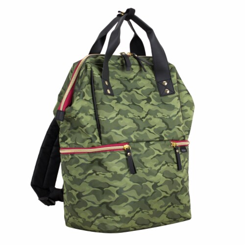 Bodhi Double Handle Tote Backpack - Green Camo Perspective: top