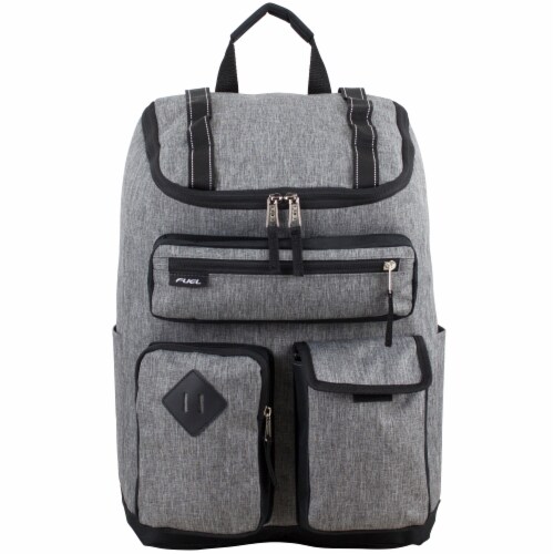 Fuel Wide Mouth Cargo Backpack - Mid-Grey Chambray Perspective: top