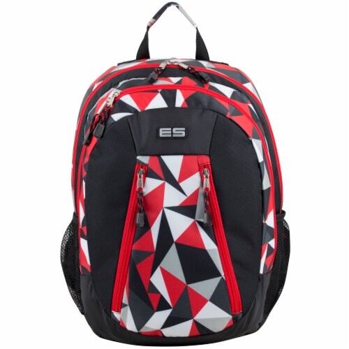 Eastsport Active 2.0 Backpack - Black/Poppy Red Geo Perspective: top