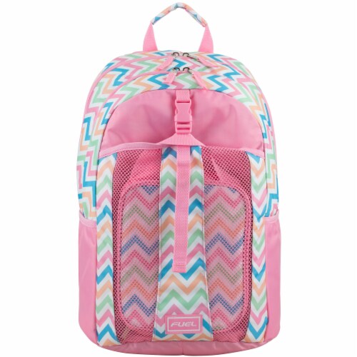 Fuel Deluxe Lunch Bag & Backpack Combo - Cotton Candy Chevron Perspective: top