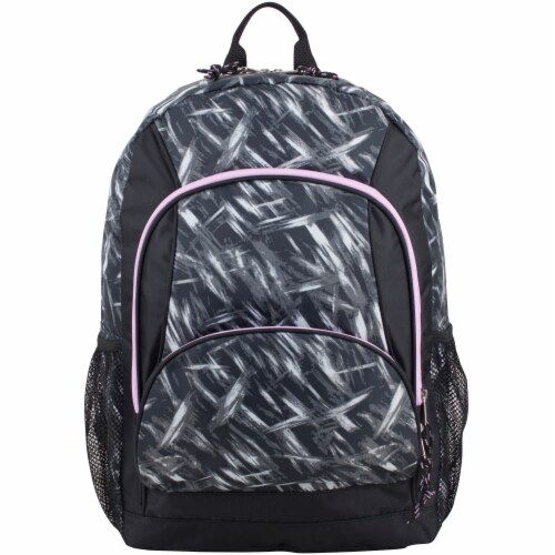 Fuel Triple Decker Backpack - Black/White/Lavender Perspective: top