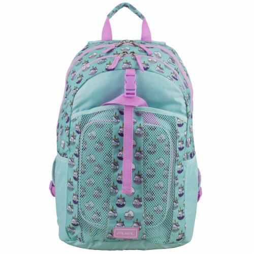 Fuel Deluxe Backpack/Lunch Bag Combo - Pink/Blue Perspective: top