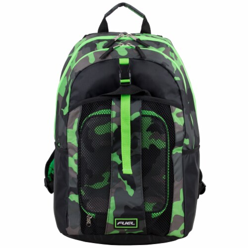 Fuel Deluxe Backpack/Lunch Bag Combo - Green/Black Perspective: top