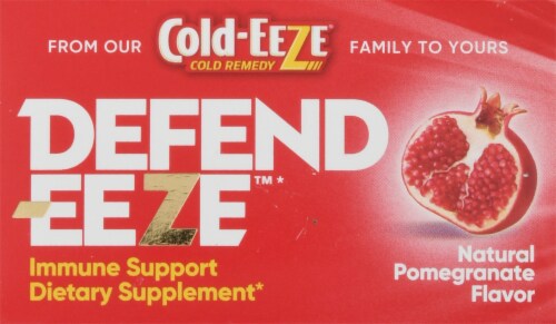 Defend-Eeze Pomegranate Immune Support Dietary Supplement Lozenges Perspective: top