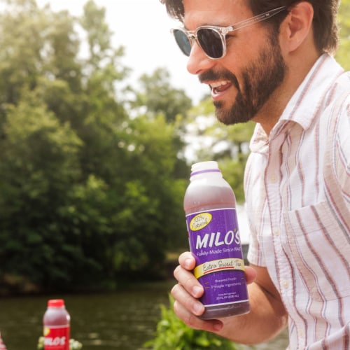 Milo's® Extra Sweet Iced Tea Bottle Perspective: top