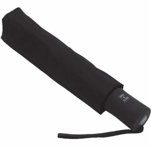 ShedRain Windjammer® Automatic Vented Compact Umbrella - Black Perspective: top