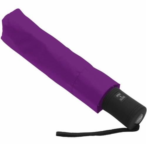 ShedRain Windjammer® Automatic Vented Compact Umbrella - Hyacinth Perspective: top