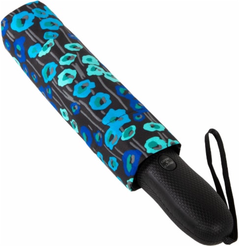 ShedRain Windjammer® Automatic Vented Compact Umbrella - Monet Blue Perspective: top