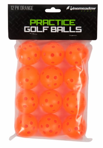 Pinemeadow Practice Whiffle Golf Balls - Orange Perspective: top