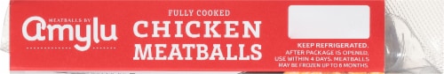 AMYLU Fully Cooked Italian-Style Chicken Meatballs Perspective: top