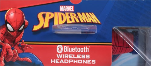 Marvel Spiderman Kids Volume Limiting Bluetooth® Headphones with Microphone Perspective: top