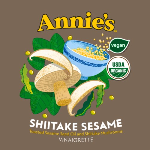 Annie's Organic Shiitake Sesame Vinaigrette Salad Dressing Perspective: top