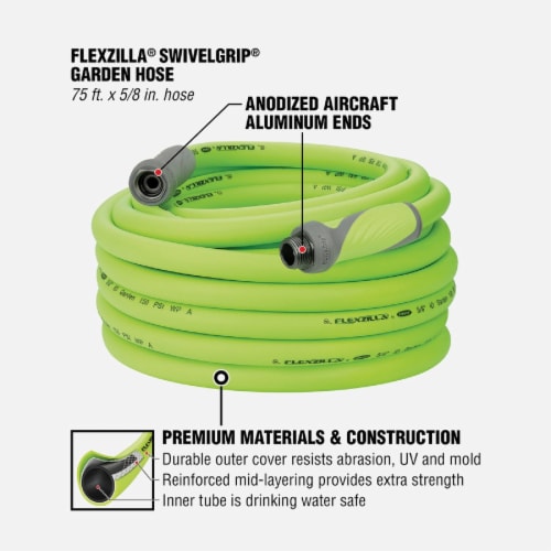 Flexzilla® SwivelGrip™ Garden Hose - Green Perspective: top
