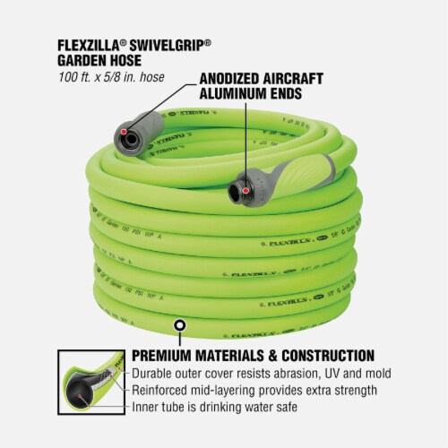 Flexzilla® SwivelGrip™ Garden Hose - Green Perspective: top