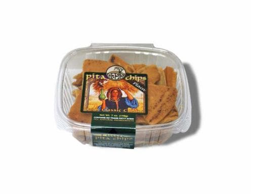 Oasis Mediterranean Cuisine Plain Pita Chips Perspective: top