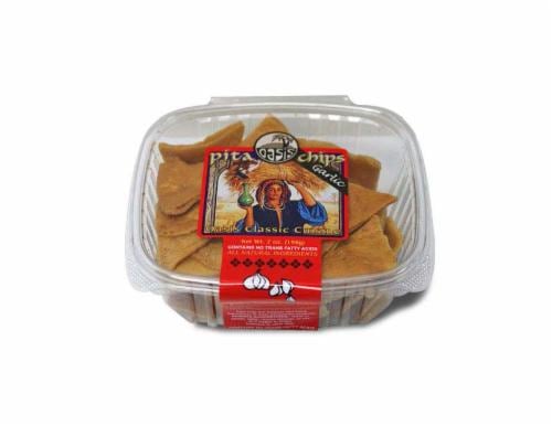 Oasis Garlic Pita Chips Perspective: top