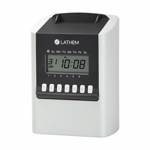 700E Calculating Time Clock, Digital Display, White
