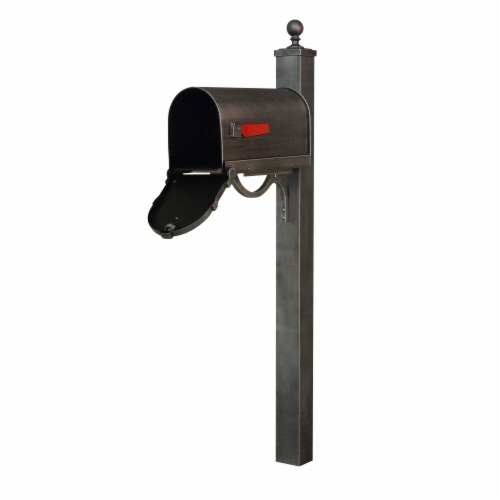 Special Lite SCS-1014-SPK-710-SW Savannah Curbside with Springfield Mailbox Post, Swedish Sil Perspective: top