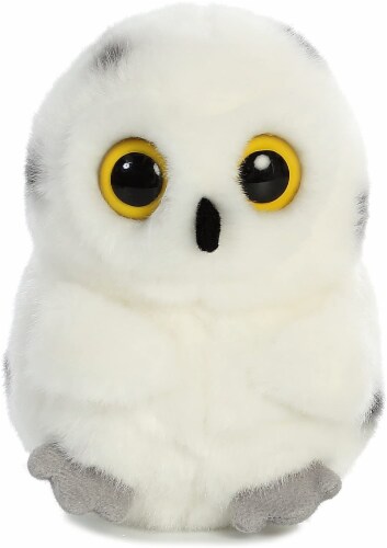 Aurora Mini White Rolly Pet 5 inches Hoot Owl Round Stuffed Animal, One ...